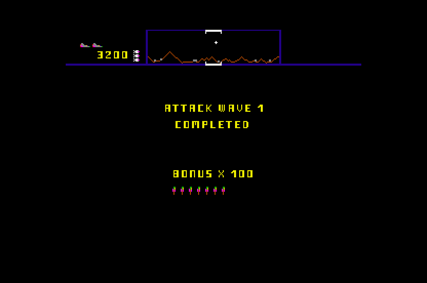 Defender atari screenshot